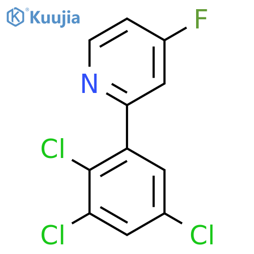 4-Fluoro-2-(2,3,5-trichlorophenyl)pyridine structure