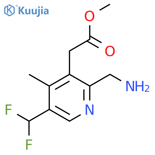 Methyl 2-(aminomethyl)-5-(difluoromethyl)-4-methylpyridine-3-acetate structure