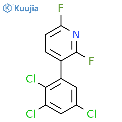 2,6-Difluoro-3-(2,3,5-trichlorophenyl)pyridine structure