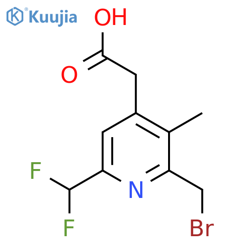 2-(Bromomethyl)-6-(difluoromethyl)-3-methylpyridine-4-acetic acid structure