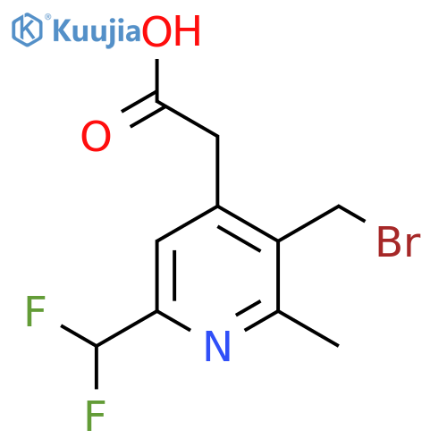 3-(Bromomethyl)-6-(difluoromethyl)-2-methylpyridine-4-acetic acid structure