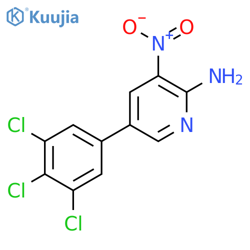 2-Amino-3-nitro-5-(3,4,5-trichlorophenyl)pyridine structure