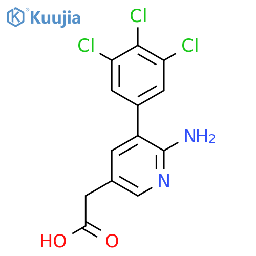2-Amino-3-(3,4,5-trichlorophenyl)pyridine-5-acetic acid structure