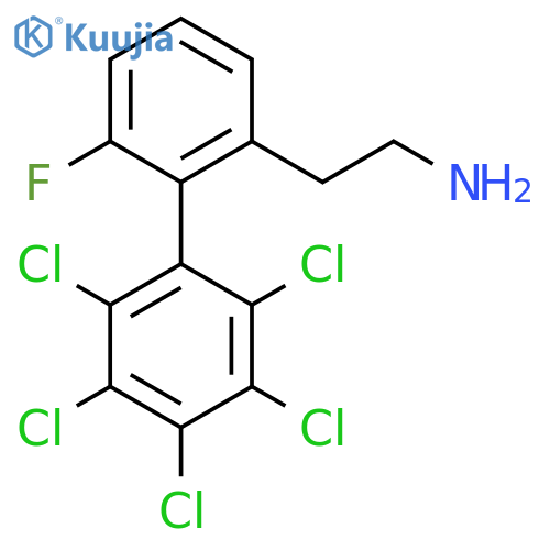 2-(6-Fluoro-2',3',4',5',6'-pentachlorobiphenyl-2-yl)-ethylamine structure
