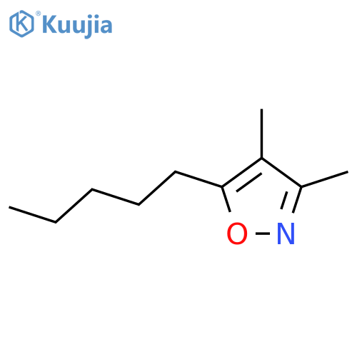 Isoxazole, 3,4-dimethyl-5-pentyl- (9CI) structure
