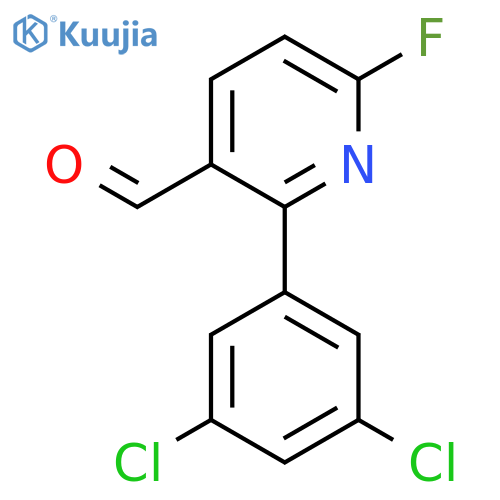 2-(3,5-Dichlorophenyl)-6-fluoronicotinaldehyde structure