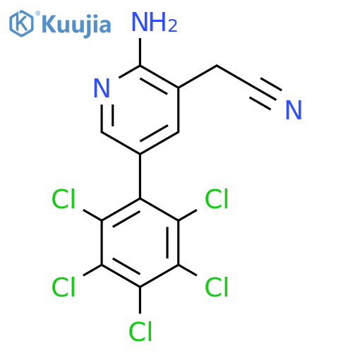 2-Amino-5-(perchlorophenyl)pyridine-3-acetonitrile structure