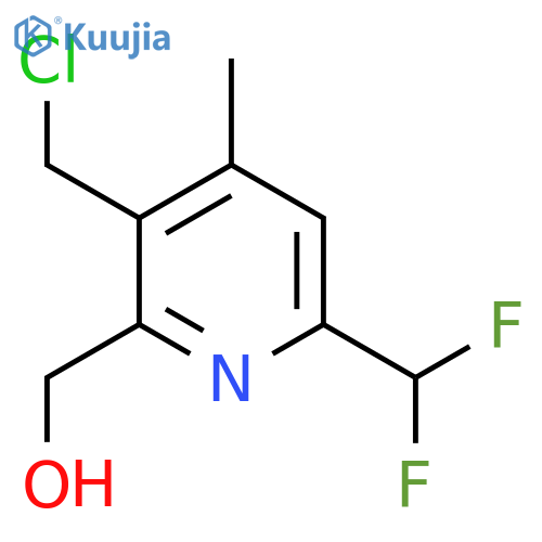 3-(Chloromethyl)-6-(difluoromethyl)-4-methylpyridine-2-methanol structure