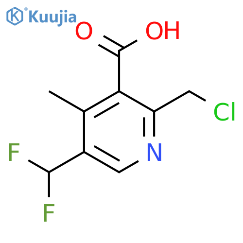 2-(Chloromethyl)-5-(difluoromethyl)-4-methylpyridine-3-carboxylic acid structure