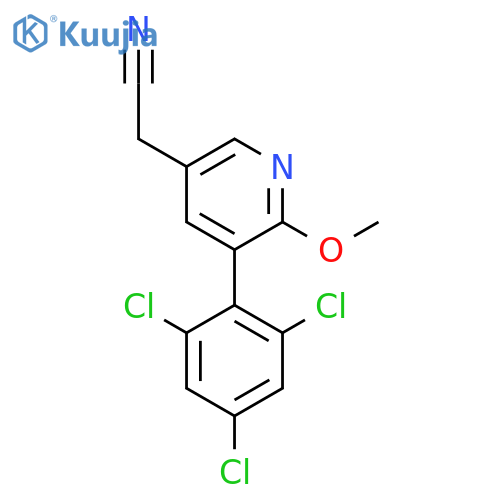 2-Methoxy-3-(2,4,6-trichlorophenyl)pyridine-5-acetonitrile structure