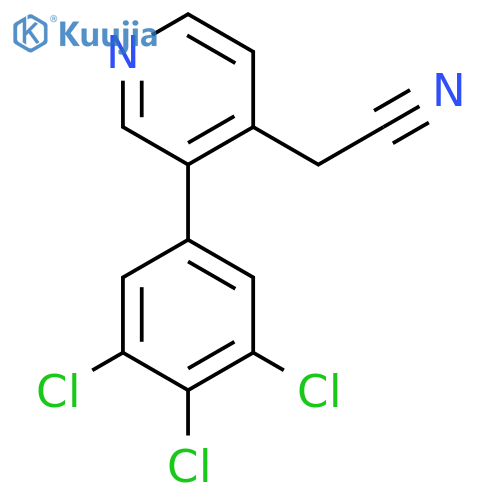3-(3,4,5-Trichlorophenyl)pyridine-4-acetonitrile structure