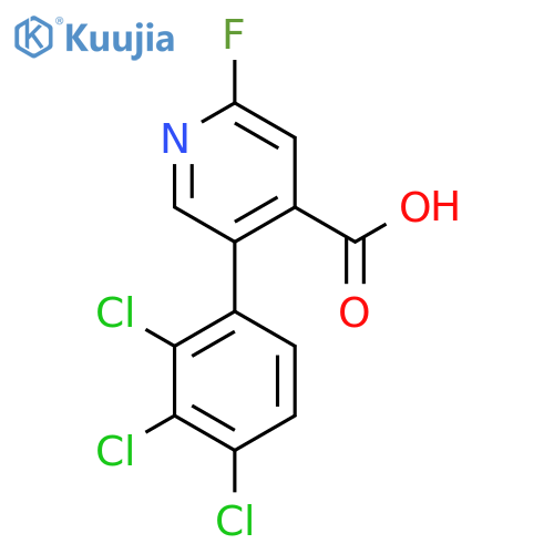 2-Fluoro-5-(2,3,4-trichlorophenyl)isonicotinic acid structure