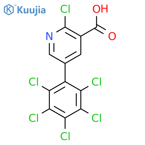 2-Chloro-5-(perchlorophenyl)nicotinic acid structure