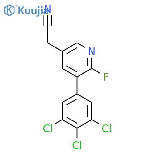 2-Fluoro-3-(3,4,5-trichlorophenyl)pyridine-5-acetonitrile structure