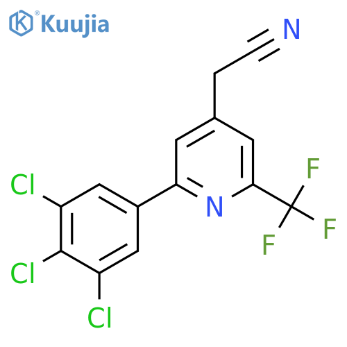 2-(3,4,5-Trichlorophenyl)-6-(trifluoromethyl)pyridine-4-acetonitrile structure