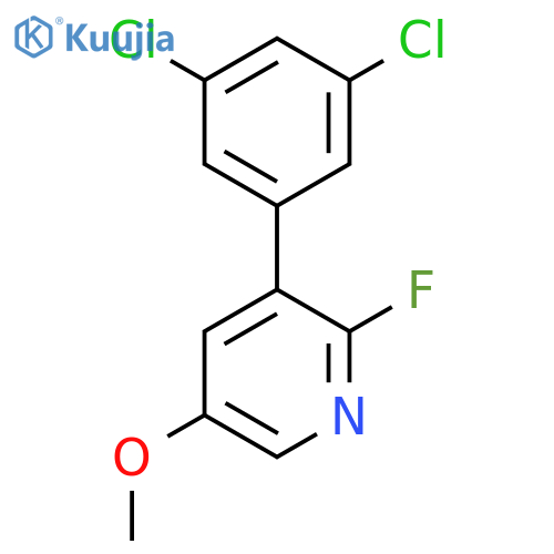 3-(3,5-Dichlorophenyl)-2-fluoro-5-methoxypyridine structure