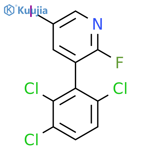 2-Fluoro-5-iodo-3-(2,3,6-trichlorophenyl)pyridine structure