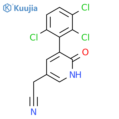 2-Hydroxy-3-(2,3,6-trichlorophenyl)pyridine-5-acetonitrile structure