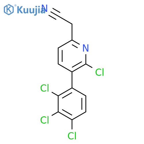 2-Chloro-3-(2,3,4-trichlorophenyl)pyridine-6-acetonitrile structure