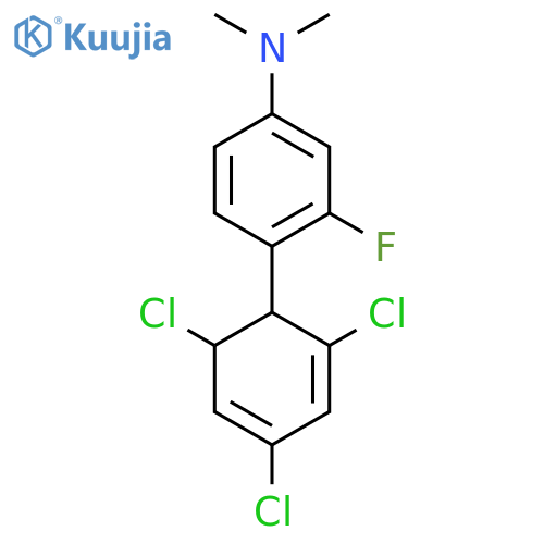 [3-Fluoro-4-(2,4,6-trichlorocyclohexa-2,4-dienyl)-phenyl]-dimethyl-amine structure