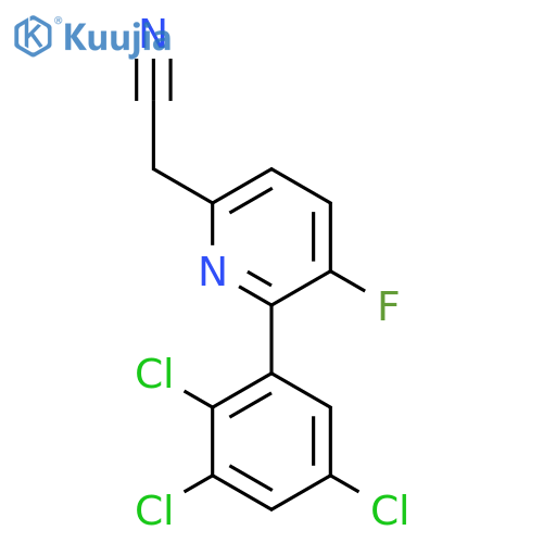 3-Fluoro-2-(2,3,5-trichlorophenyl)pyridine-6-acetonitrile structure