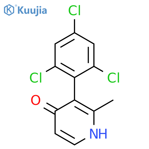 4-Hydroxy-2-methyl-3-(2,4,6-trichlorophenyl)pyridine structure