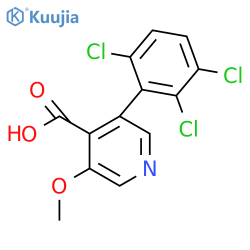3-Methoxy-5-(2,3,6-trichlorophenyl)isonicotinic acid structure