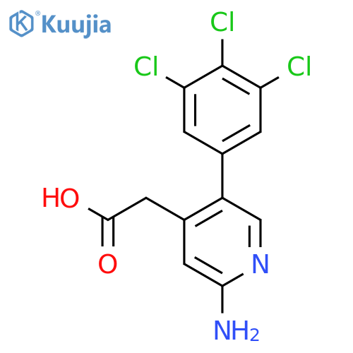 2-Amino-5-(3,4,5-trichlorophenyl)pyridine-4-acetic acid structure