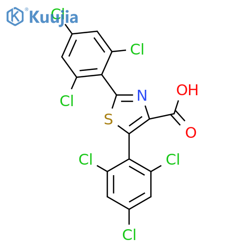 2,5-Bis(2,4,6-trichlorophenyl)thiazole-4-carboxylic acid structure