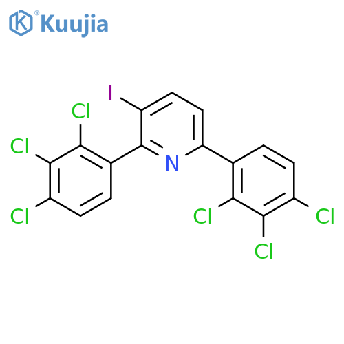 2,6-Bis(2,3,4-trichlorophenyl)-3-iodopyridine structure