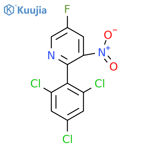 5-Fluoro-3-nitro-2-(2,4,6-trichlorophenyl)pyridine structure