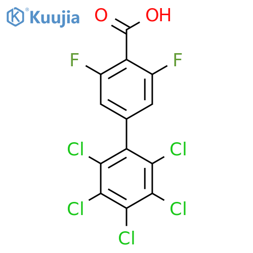 3,5-Difluoro-2',3',4',5',6'-pentachlorobiphenyl-4-carboxylic acid structure