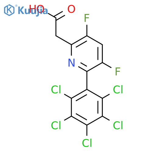 3,5-Difluoro-6-(perchlorophenyl)pyridine-2-acetic acid structure