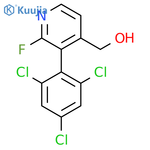 2-Fluoro-3-(2,4,6-trichlorophenyl)pyridine-4-methanol structure