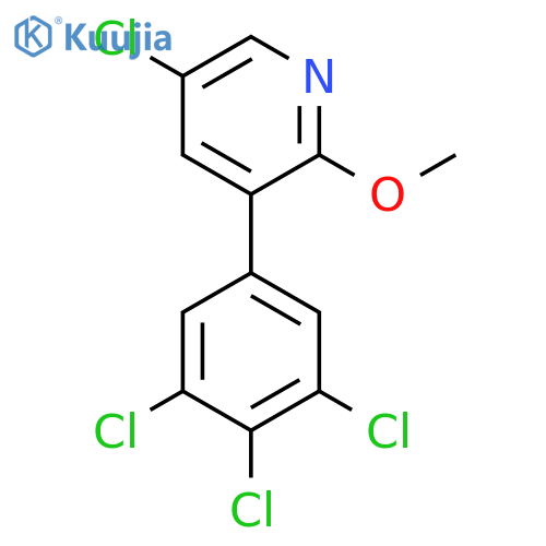 5-Chloro-2-methoxy-3-(3,4,5-trichlorophenyl)pyridine structure