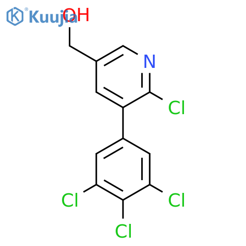 2-Chloro-3-(3,4,5-trichlorophenyl)pyridine-5-methanol structure