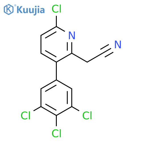 6-Chloro-3-(3,4,5-trichlorophenyl)pyridine-2-acetonitrile structure