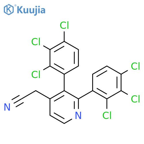 2,3-Bis(2,3,4-trichlorophenyl)pyridine-4-acetonitrile structure