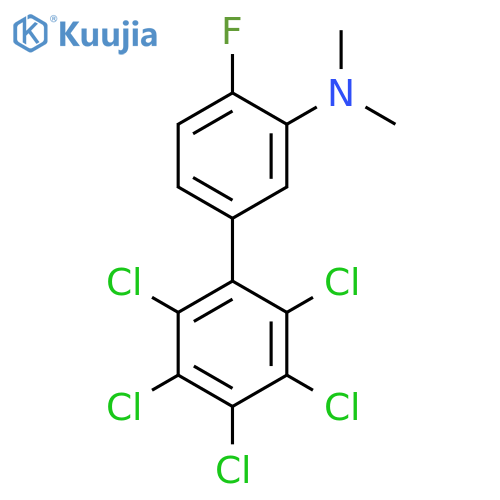 (4-Fluoro-2',3',4',5',6'-pentachlorobiphenyl-3-yl)-dimethyl-amine structure