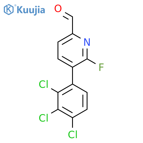6-Fluoro-5-(2,3,4-trichlorophenyl)picolinaldehyde structure