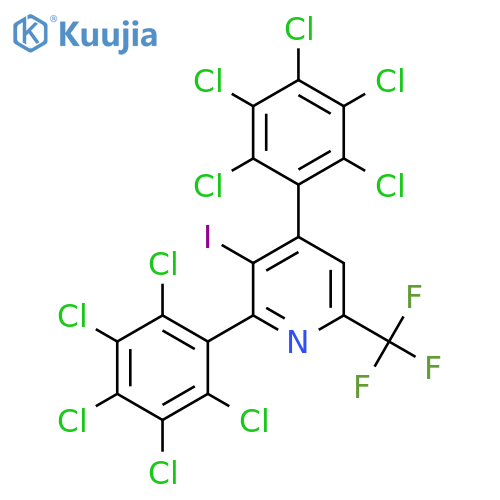 2,4-Bis(perchlorophenyl)-3-iodo-6-(trifluoromethyl)pyridine structure