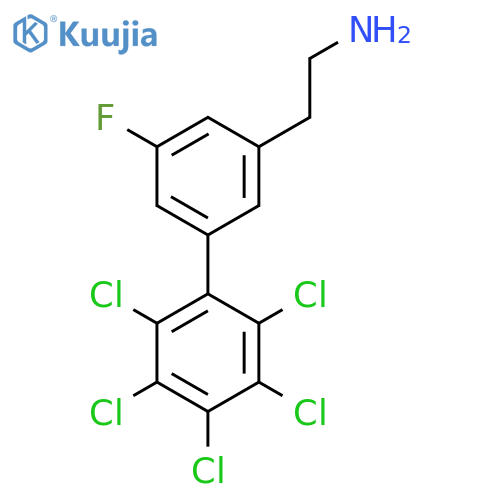 2-(5-Fluoro-2',3',4',5',6'-pentachlorobiphenyl-3-yl)-ethylamine structure