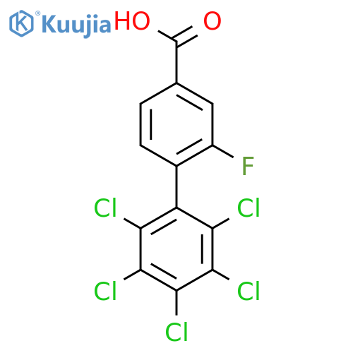 2-Fluoro-2',3',4',5',6'-pentachlorobiphenyl-4-carboxylic acid structure