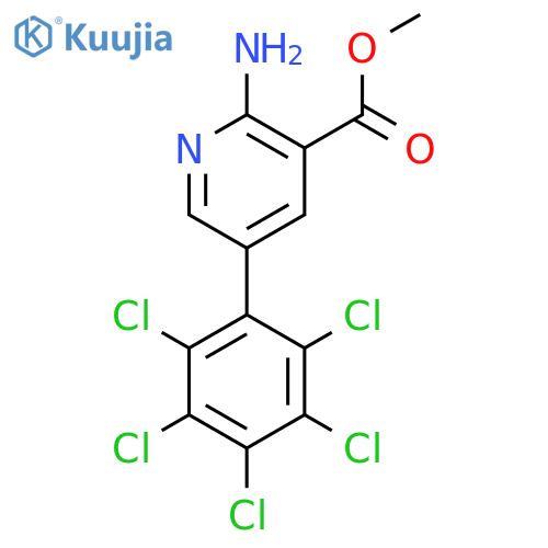 Methyl 2-amino-5-(perchlorophenyl)nicotinate structure