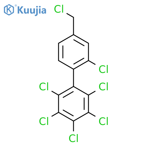 2'-Chloro-4'-(chloromethyl)-2,3,4,5,6-pentachlorobiphenyl structure