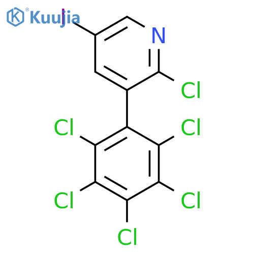 2-Chloro-5-iodo-3-(perchlorophenyl)pyridine structure