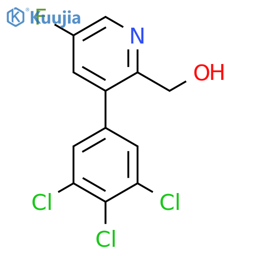 5-Fluoro-3-(3,4,5-trichlorophenyl)pyridine-2-methanol structure