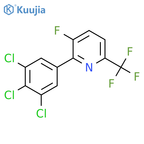 3-Fluoro-2-(3,4,5-trichlorophenyl)-6-(trifluoromethyl)pyridine structure
