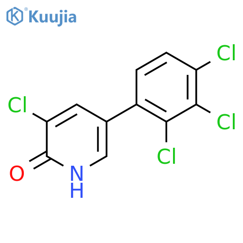 3-Chloro-2-hydroxy-5-(2,3,4-trichlorophenyl)pyridine structure