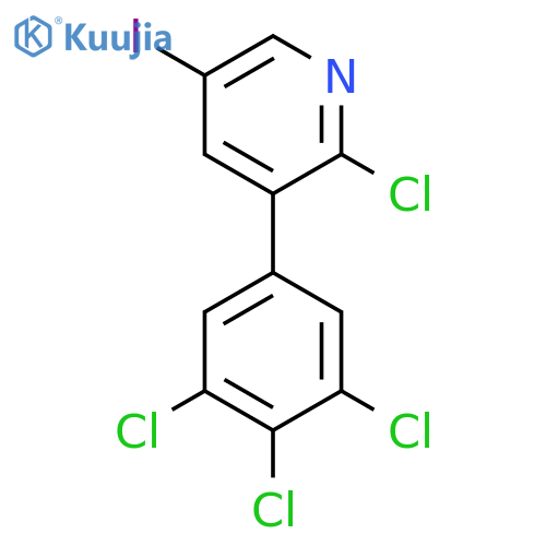 2-Chloro-5-iodo-3-(3,4,5-trichlorophenyl)pyridine structure